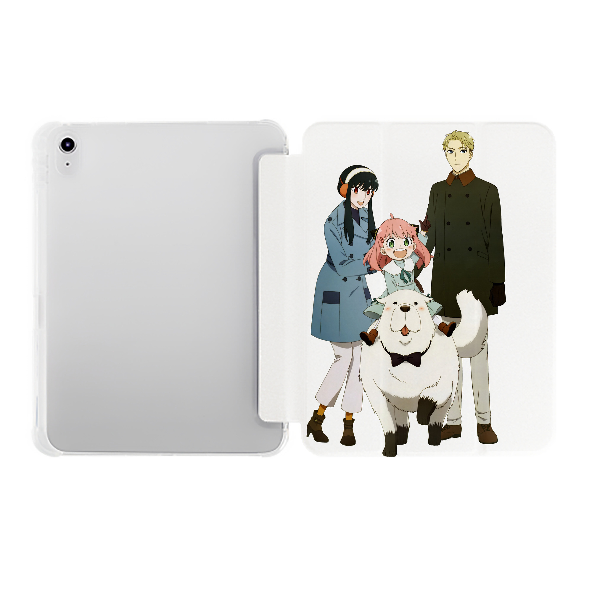 （画像用） SPY×FAMILY间谍家家酒 IPad ケース ペン収納付き 三つ折りスタンド PUレザー×シリコン 対応機種9.5/10.5/10.9インチ